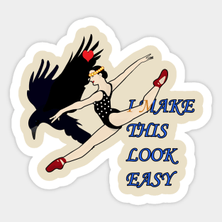 Black Crow and Ballerina Sticker